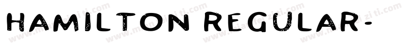 hamilton regular字体转换